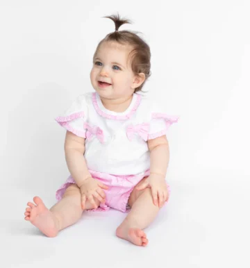 Mintini Baby Pink Gingham Top & Short