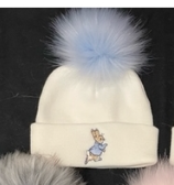 Baby Rabbit Pom Hat - Grey- 12-24m (copy)