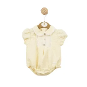 Mintini Baby Lemon Crinkle Romper