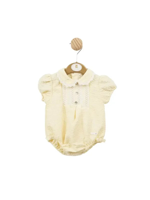 Mintini Baby Lemon Crinkle Romper