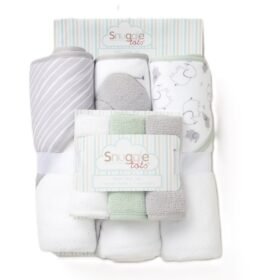 Hooded Towel 6pc Set- Elephant Print