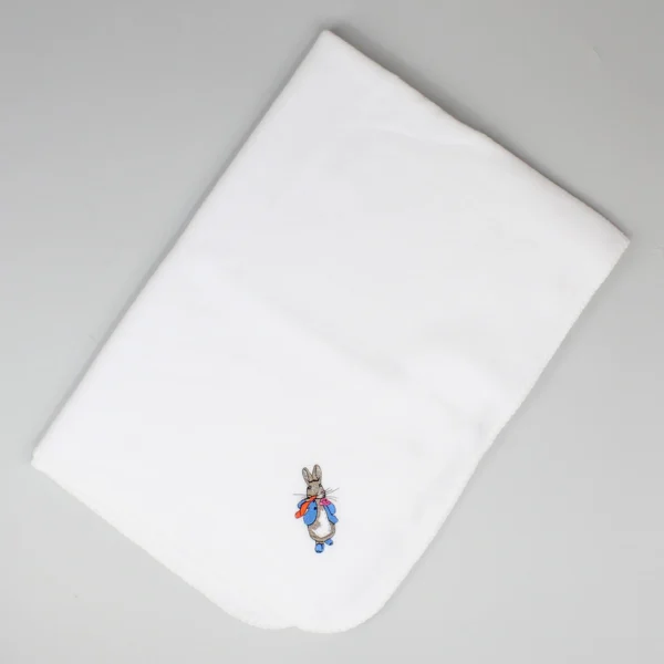 Baby Blanket White - Peter Rabbit