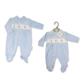 Bunny Smocked Velour Sleepsuit (copy)