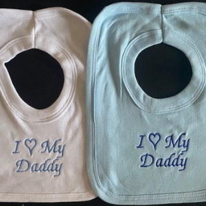 I Love Mummy Embroidered Bibs (copy)