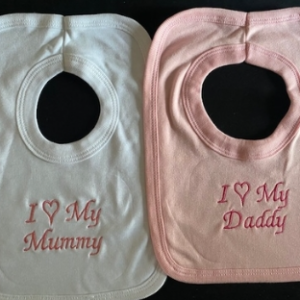 I Love Daddy Embroidered Bibs (copy)