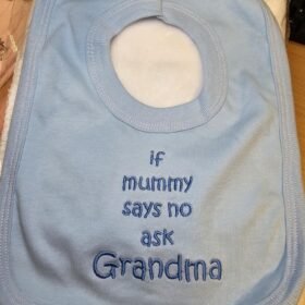 Ask Grandma Bib- Blue