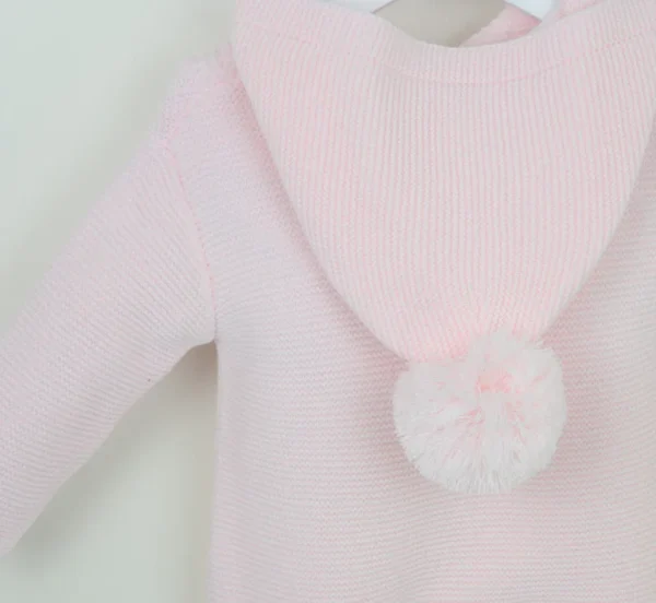 'estelle' Knitted Hooded Pramsuit- Pink