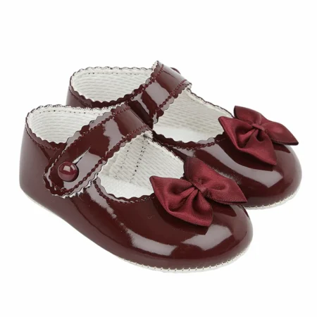 Baypods Soft Soled Patent Shoe-burgundy