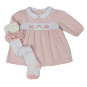 Baby Girls Bunny Quilted 3 Piece Dress Outfit (copy)