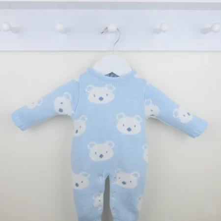 Blue & White 'benny' Teddy Romper