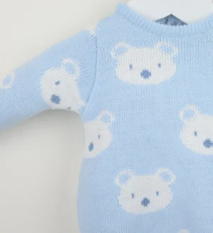 Blue & White 'benny' Teddy Romper