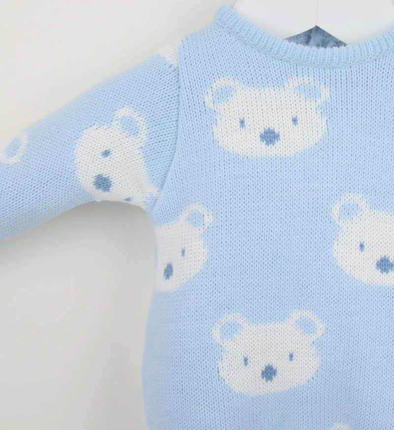 Blue & White 'benny' Teddy Romper
