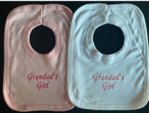 Grandads Girl Bib- White