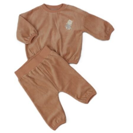 Baby Velour 2pc Outfit- Beige (copy)