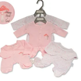 Premature Girls Sleepsuit 2pk