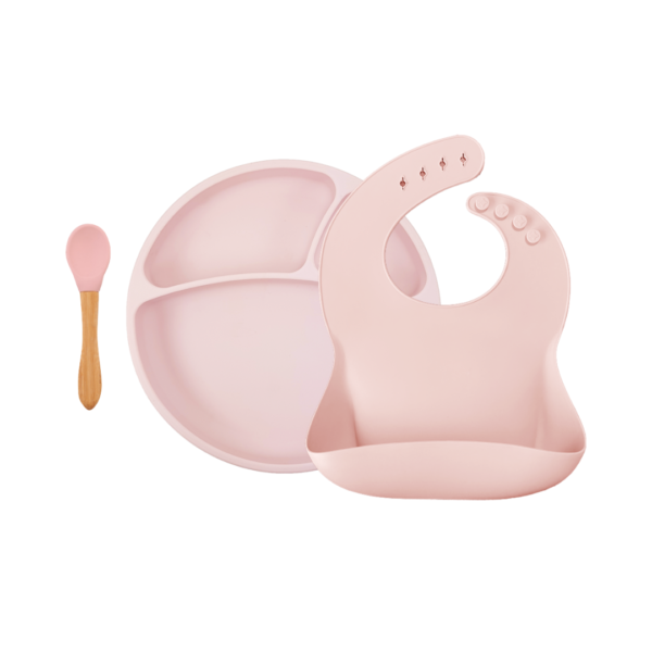 Minikoioi Blw Set Ii – Silicone Feeding Set- Pinky Pink