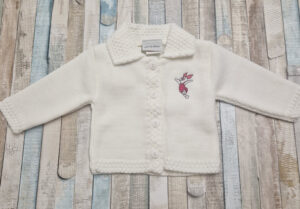 White Piglet Button Cardigan