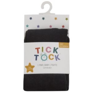 Baby Girls Cotton Rich Plain Black Tights