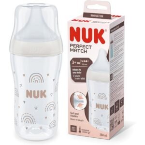 Nuk Perfect Match Silicone Bottle 260ml 3+ Months (rainbow)