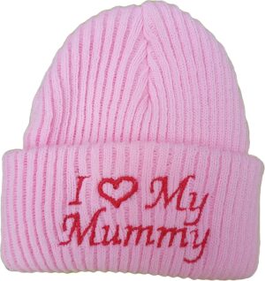 I Love Mummy Winter Beanie Hat- Nb-3m