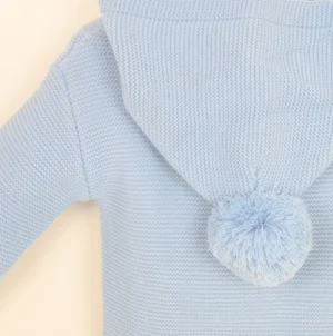 Blue 'archie' Knitted Hooded Pramsuit (copy)
