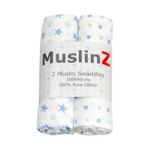 Muslinz 2 Pack Muslin Swaddles 100x90cm