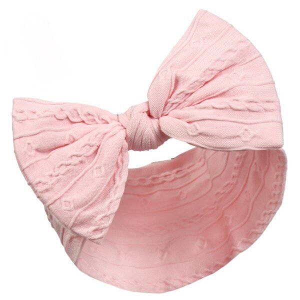 Pink Cable Headband W/bow