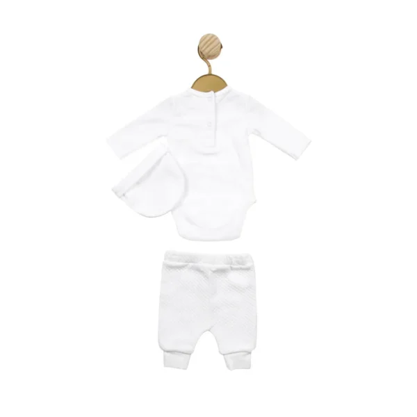 Tiny Baby Bodysuit With Waffle Leggings And Hat