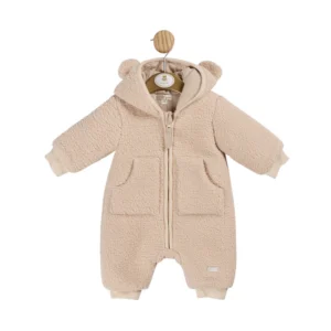 Beige Teddy Fur Hooded Onesie