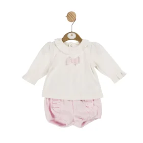 Heart Jacquard Top And Bloomer Shorts