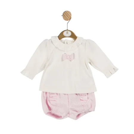 Heart Jacquard Top And Bloomer Shorts