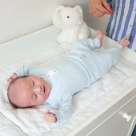 Tiny Baby Bodysuit With Waffle Leggings And Hat