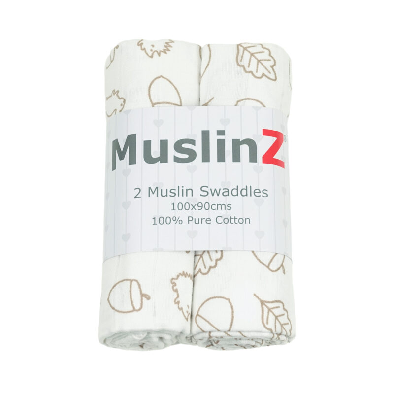 Muslinz 2 Pack Muslin Swaddles 100x90cm (copy)