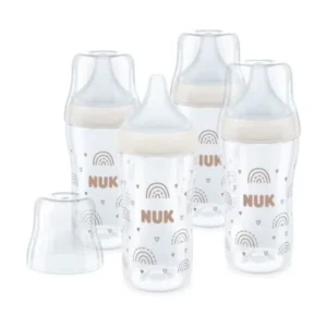 Nuk Perfect Match Silicone Bottle 260ml 3+ Months - 4pk Rainbow