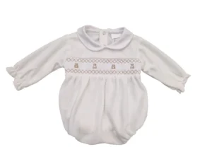 Pex Teddy Smocked Romper- Blue (copy)