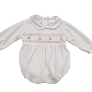 Pex Teddy Smocked Romper- Blue (copy)