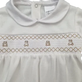 Pex Teddy Smocked Romper- Blue (copy)