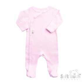 Pink Ribbed Sleepsuit (0-3 Months)