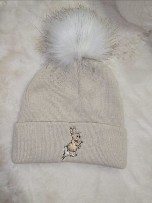 Rabbit Pom Hat- Taupe 1-3yrs
