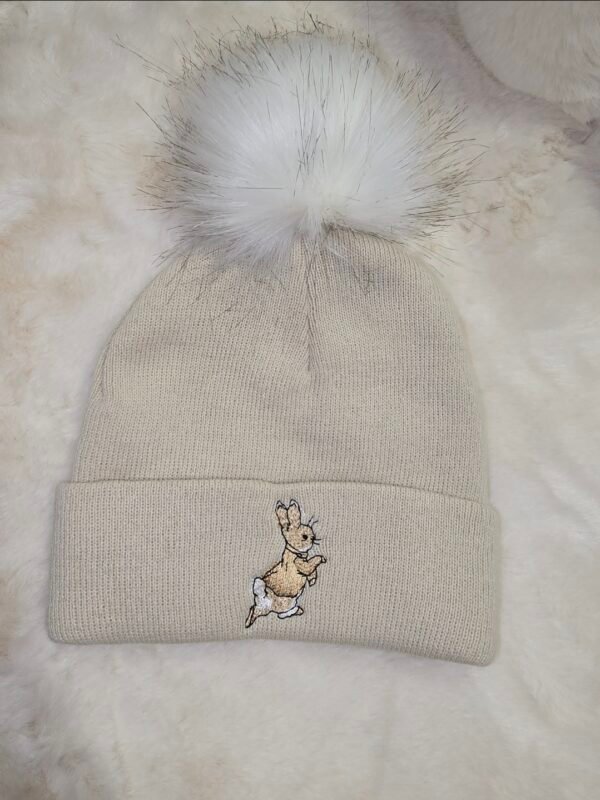 Rabbit Pom Hat- Taupe 1-3yrs