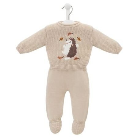 Unisex Taupe Hedgehog Jumper And Leggings Set