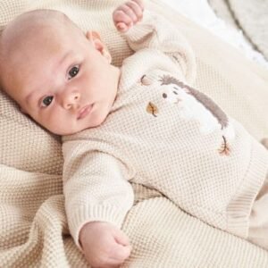 Unisex Taupe Hedgehog Jumper And Leggings Set