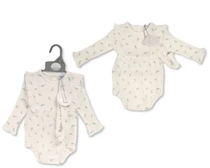 Baby Girls Long Sleeved Romper With Headband