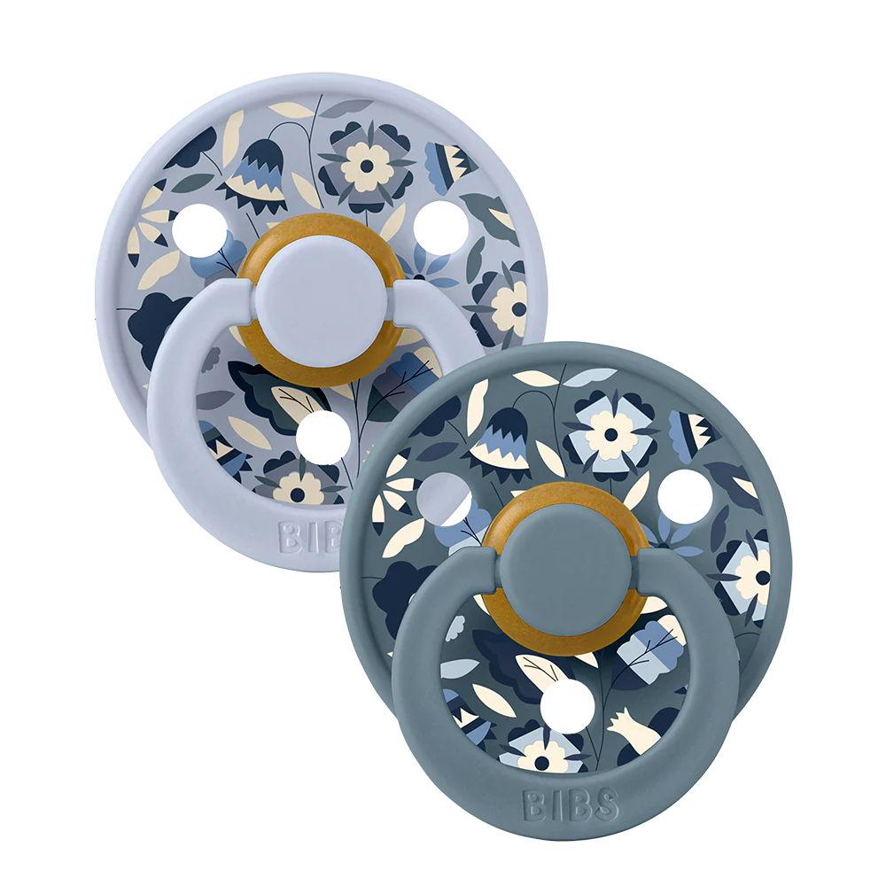 Bibs X Liberty Colour 2 Pack Bobo - Dusty Blue Mix