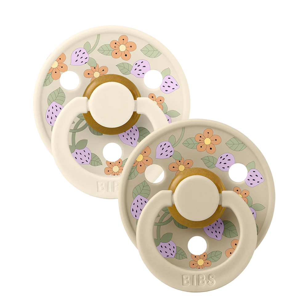 Bibs X Liberty Colour 2 Pack Strawberries And Cream - Ivory Mix