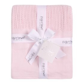 Baby Luxury Heavy Knit Cellular Cot Blanket