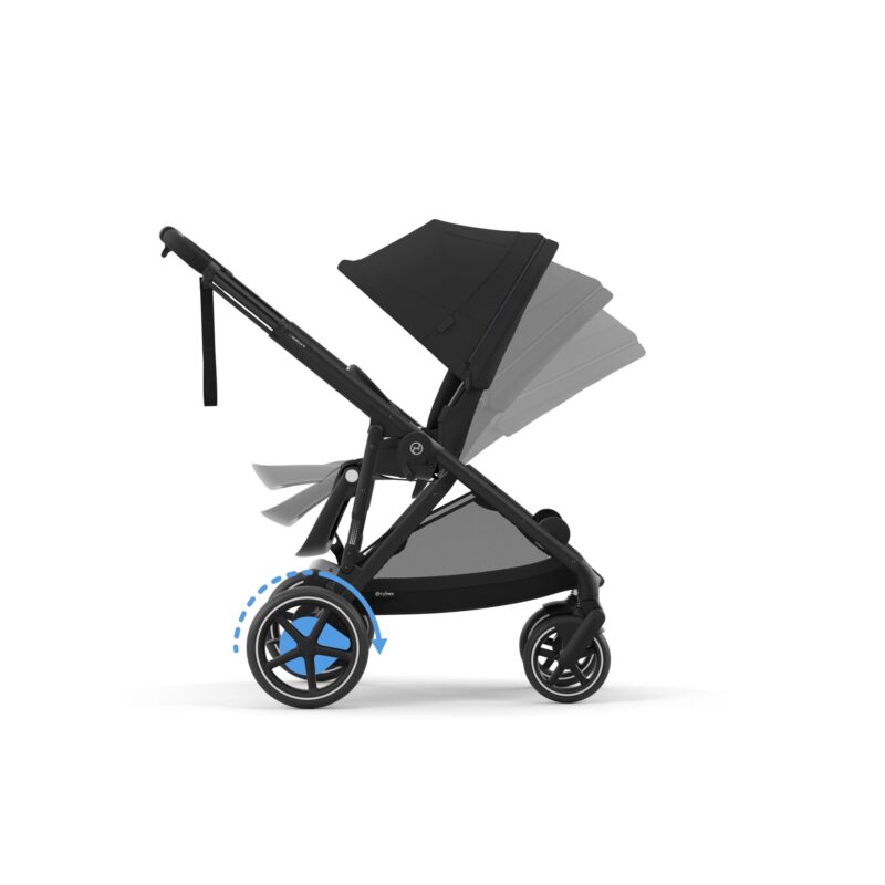Cybex E-gazelle S Stroller/travel System- Moon Black