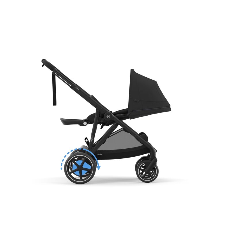 Cybex E-gazelle S Stroller/travel System- Moon Black