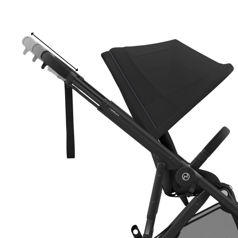 Cybex E-gazelle S Stroller/travel System- Moon Black