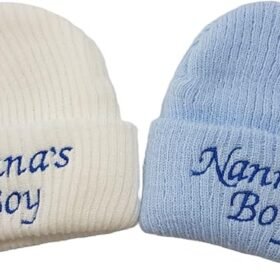 Beanie Hat Newborn- Nannas Boy- Blue